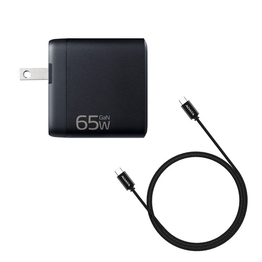 Cargador USB-C ADATA 65W Para Celular Laptop - Negro