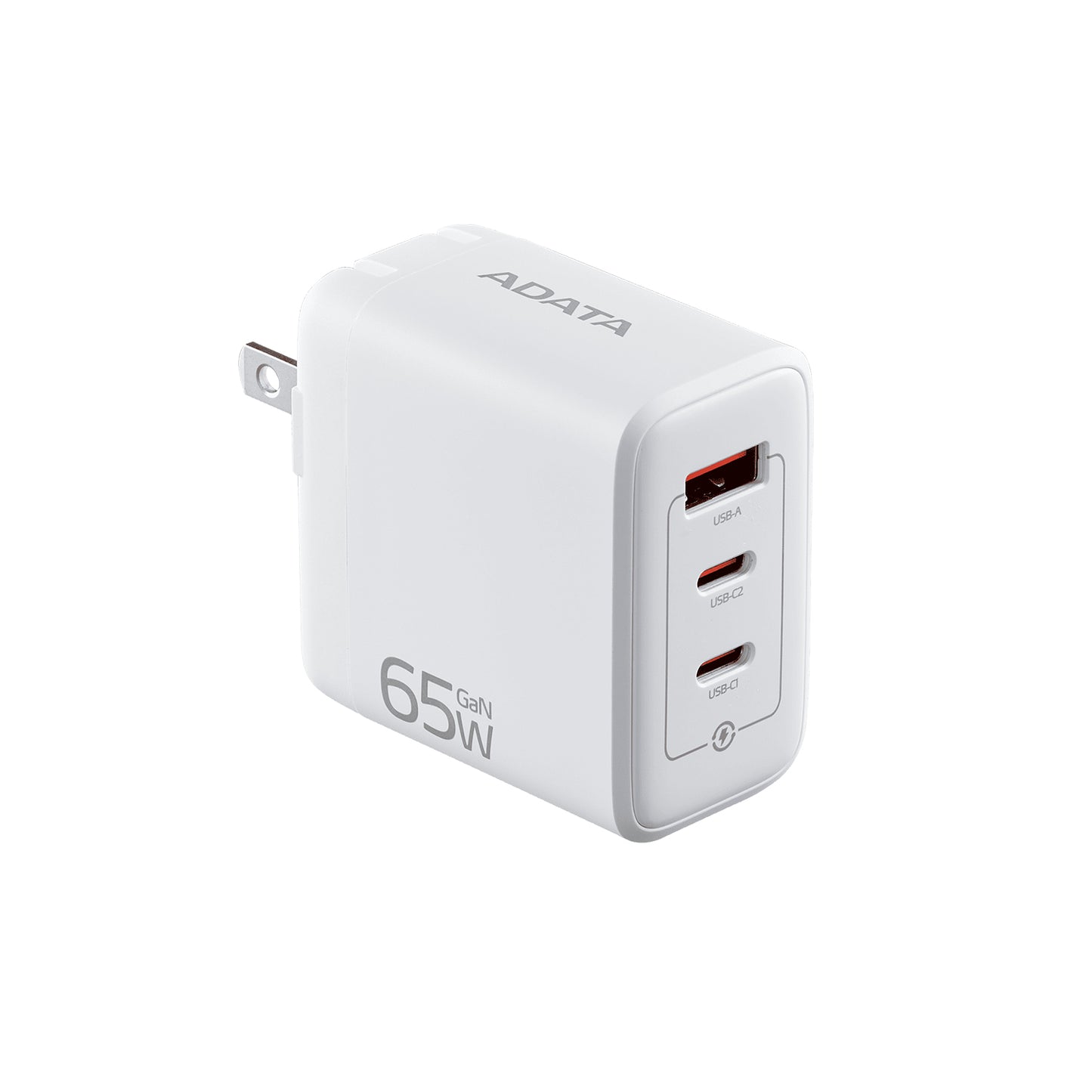 CARGADOR ADATA 65W Blanco + CABLE USB-C A USB-C 3.0 2mt