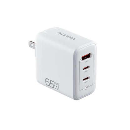 CARGADOR ADATA 65W Blanco + CABLE USB-C A USB-C 3.0 2mt