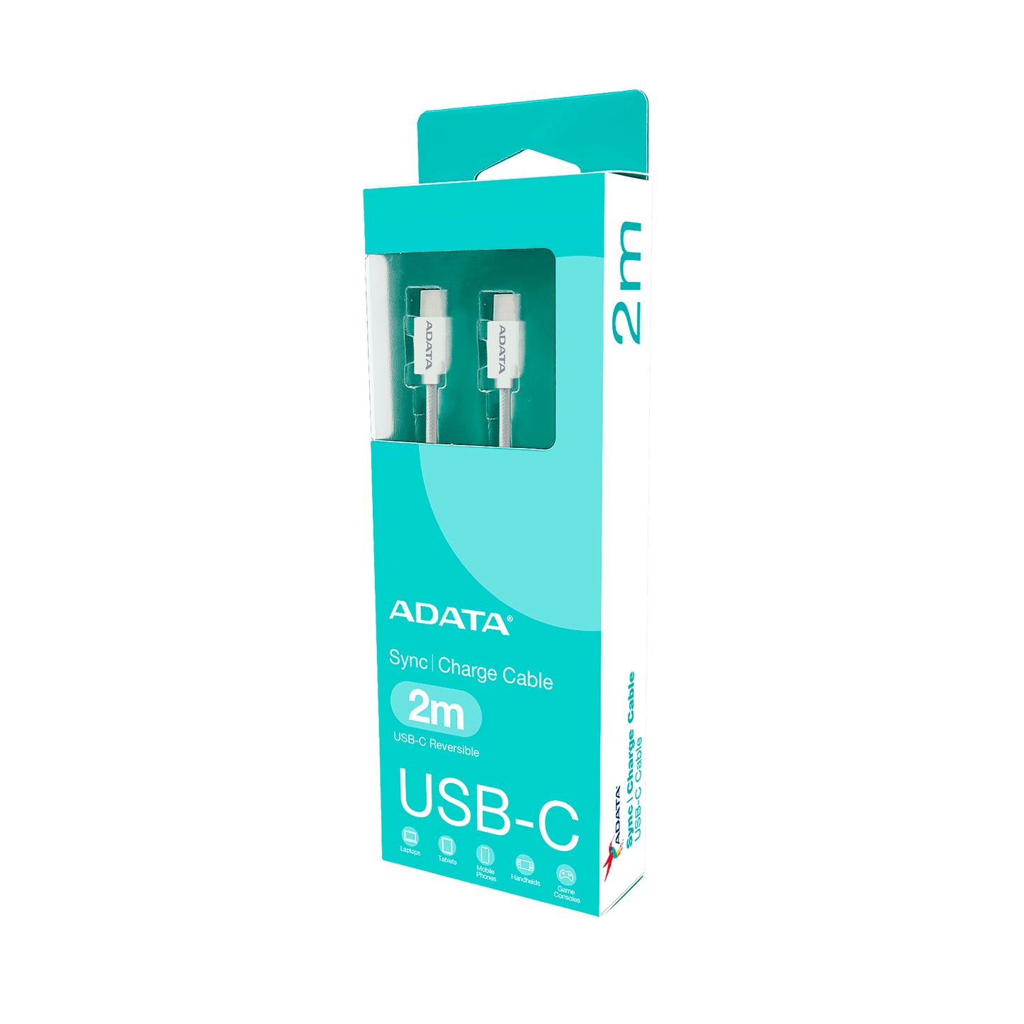 CARGADOR ADATA 65W Blanco + CABLE USB-C A USB-C 3.0 2mt