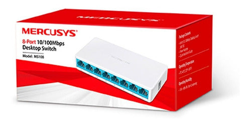 Switch De Escritorio Mercusys Ms108 8 Puertos 10/100mbps
