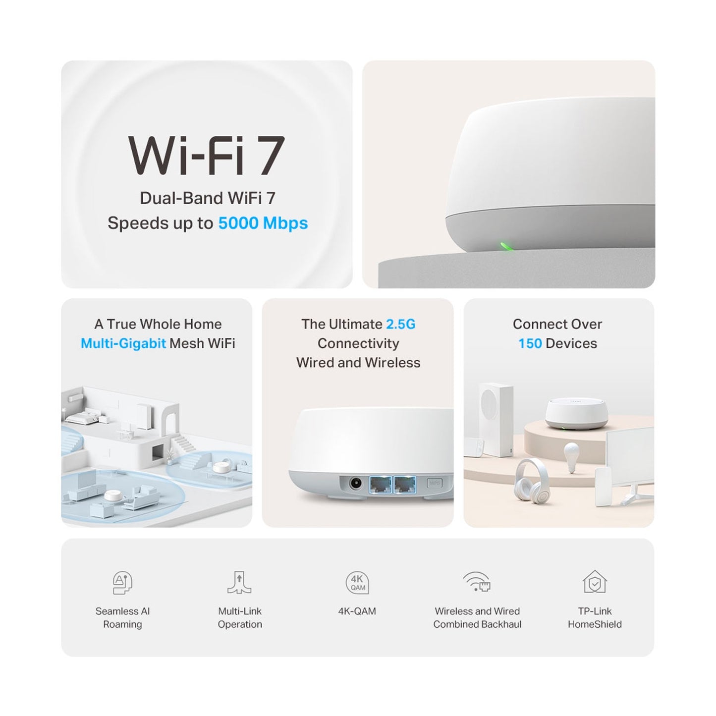Extensor Wifi 7 Tp-link Deco BE25 x 3 Mesh BE3600