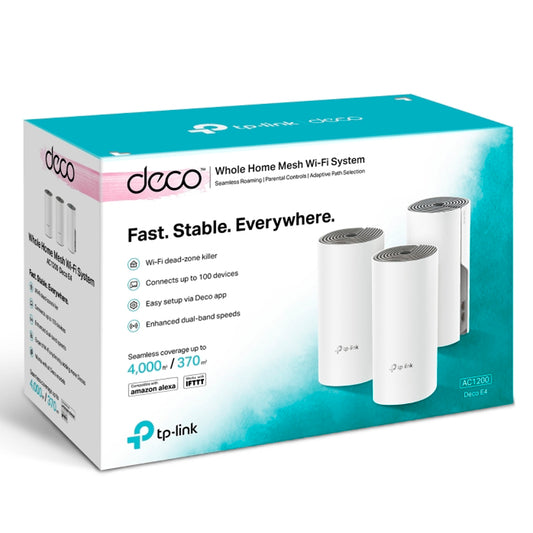 Extensor Wifi Mesh Deco E4 Banda Dual 3 Nodos Ac1200 Tp-link