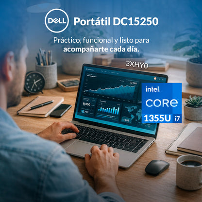 Portátil DELL DC15250 Core i7-1355U 16GB 512GB Win 11 Pro