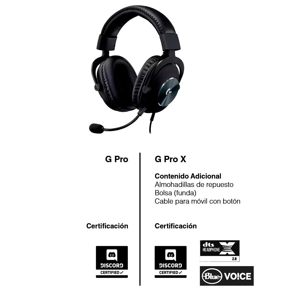 Logitech G Pro X Inalámbrica Diadema Gamer Profesional