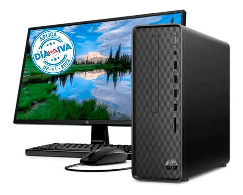 Computador Hp Core I3 10gen 8gb 512gb Slim + Monitor De 21.5