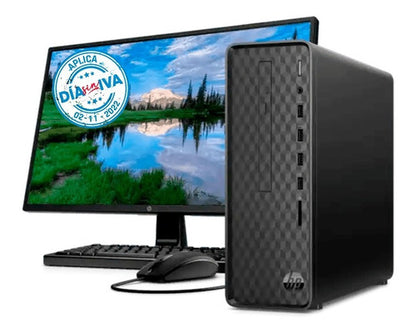 Computador Hp Core I3 10gen 8gb 512gb Slim + Monitor De 21.5