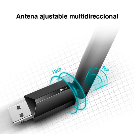 Adaptador De Red Wifi Usb Banda Dual Archer T2u Plus Tp-link