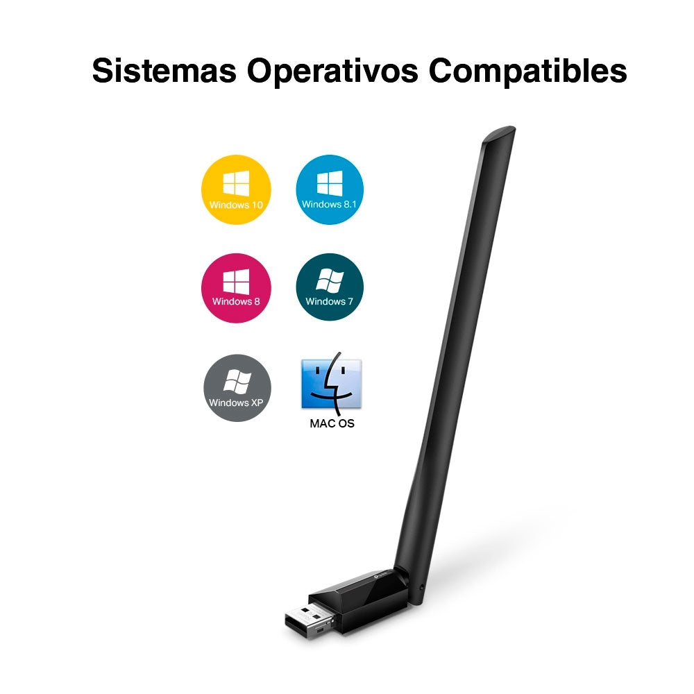 Adaptador De Red Wifi Usb Banda Dual Archer T2u Plus Tp-link