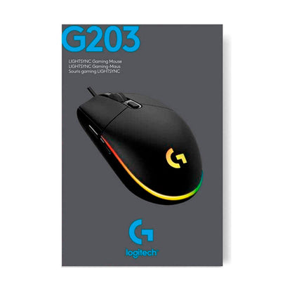Mouse Gamer Logitech G203 Rgb Lighsync 6 Botones 8000 Dpi