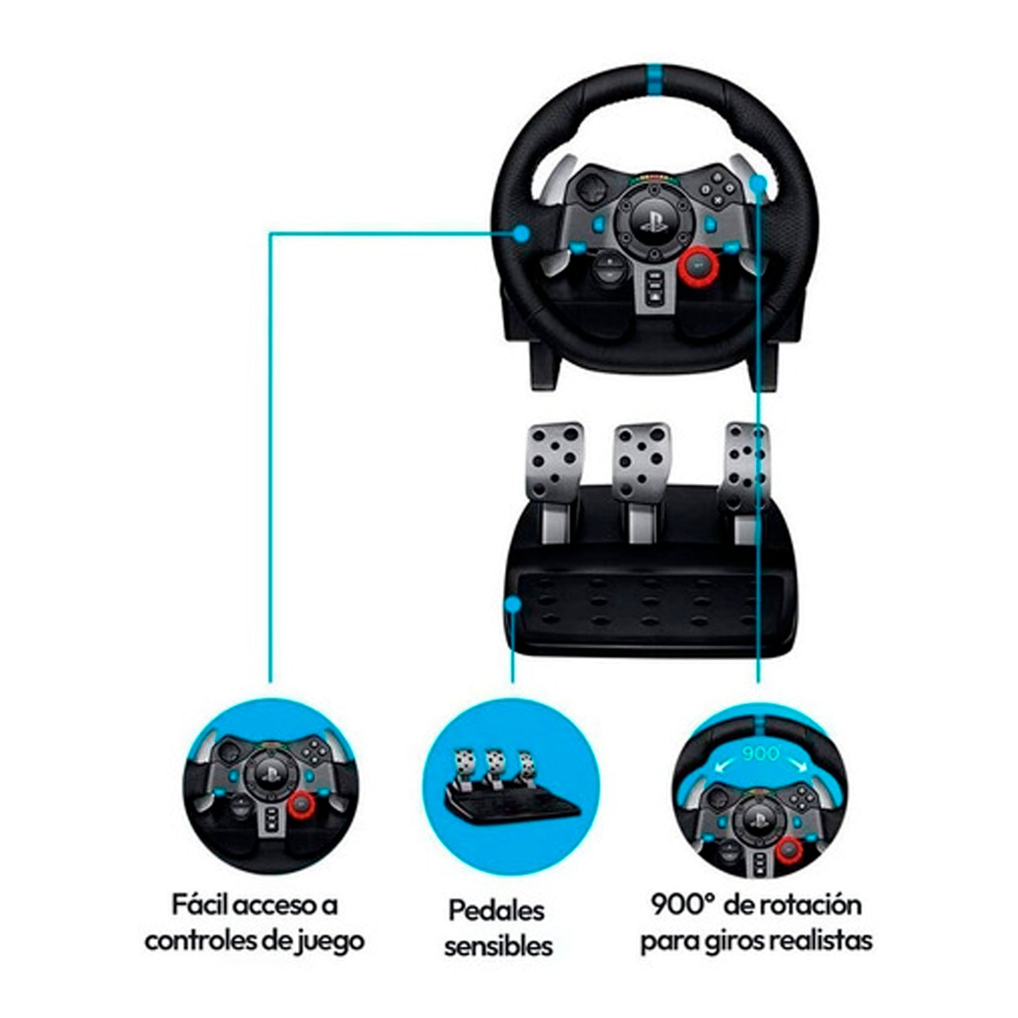 Timon Logitech G29 Driving Force PS5 / PS4 / PC + Palanca