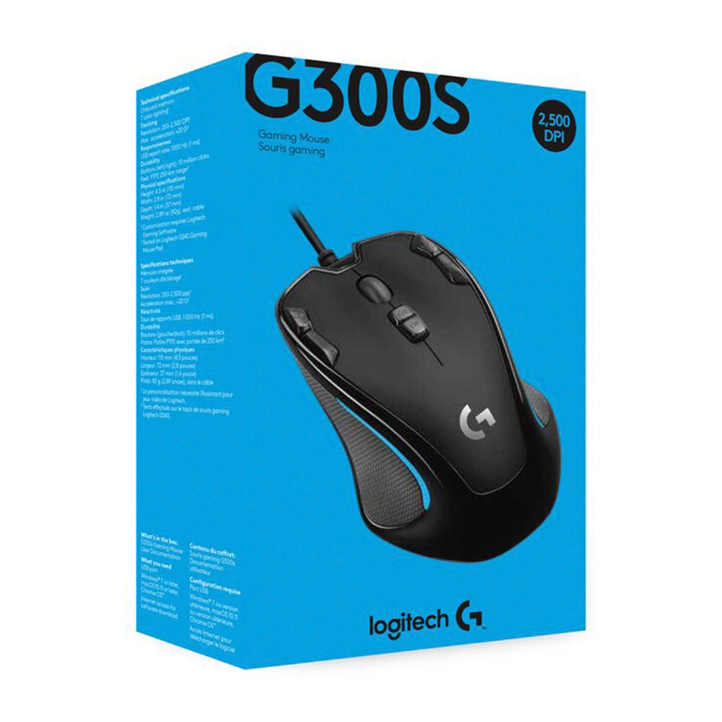 Mouse De Juego Logitech G Series G300s Negro Ambidiestro