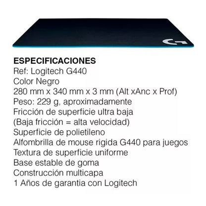 Mouse Pad Logitech G440 Hard Gaming Pad Mouse