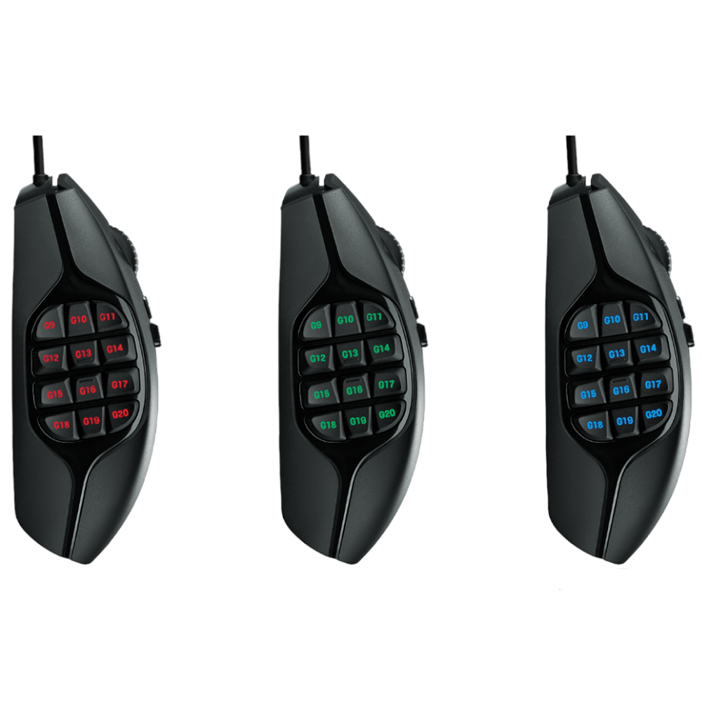 Mouse Gamer Logitech G600 20 botones Negro