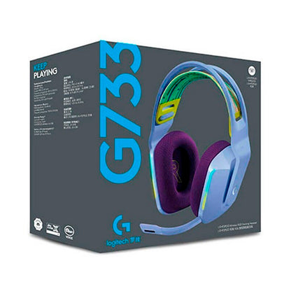 Audífonos Gamer Inalámbricos Logitech G Series G733 Lila Rgb