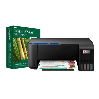 Impresora multifuncional 3 en 1 Epson EcoTank L3251 + Resma