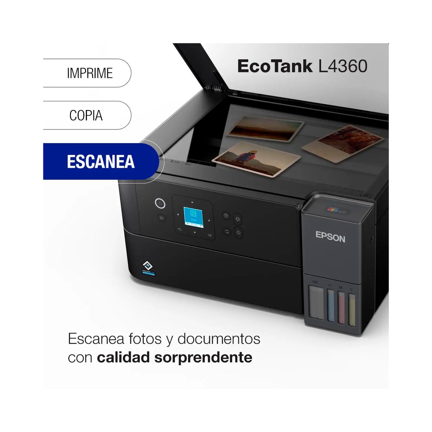 Impresora multifuncional 3 en 1 Epson EcoTank L4360 Wifi
