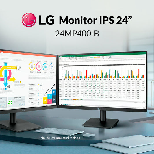 Monitor LG 24 24mp400-b Fhd 1920x1080 75hz 5ms Ips Freesync