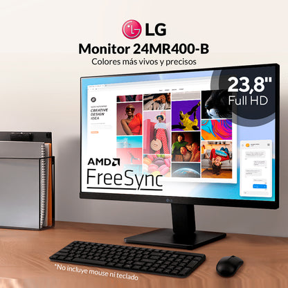 Monitor LG 24MR400-B 24 Ips Full HD 100mhz sin bordes