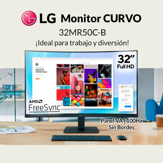 Monitor Curvo LG 32MR50C-B 32 AMD FreeSync FHD 100Hz 5ms