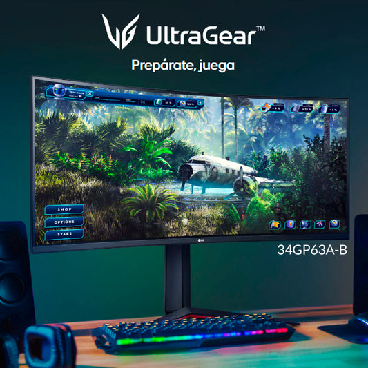 Monitor Gamer Curvo LG 34GP63A 34 AMD FreeSync QHD 160Hz 1ms