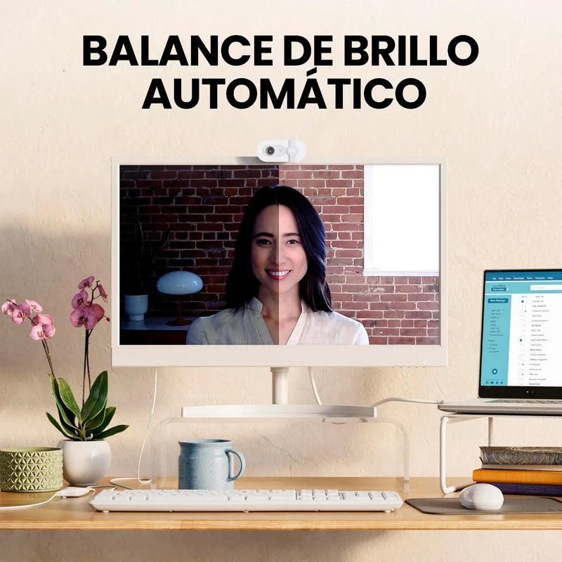 Cámara Web logitech Brio 100 Full HD 1080p - Blanca