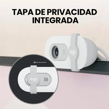 Cámara Web logitech Brio 100 Full HD 1080p - Blanca