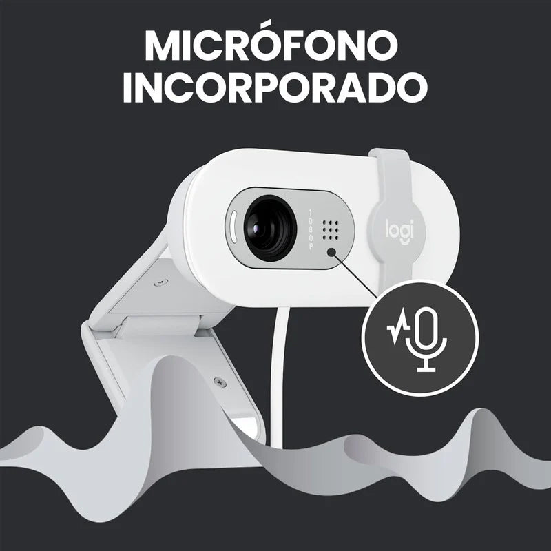 Cámara Web logitech Brio 100 Full HD 1080p - Blanca