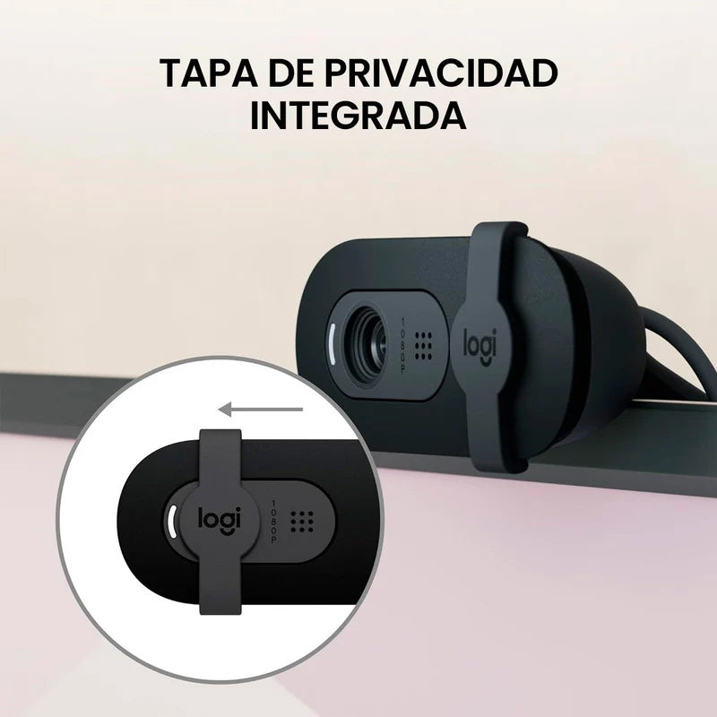 Cámara Web logitech Brio 100 Full HD 1080p Tapa Rightlight 2