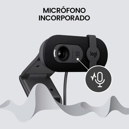 Cámara Web logitech Brio 100 Full HD 1080p Tapa Rightlight 2