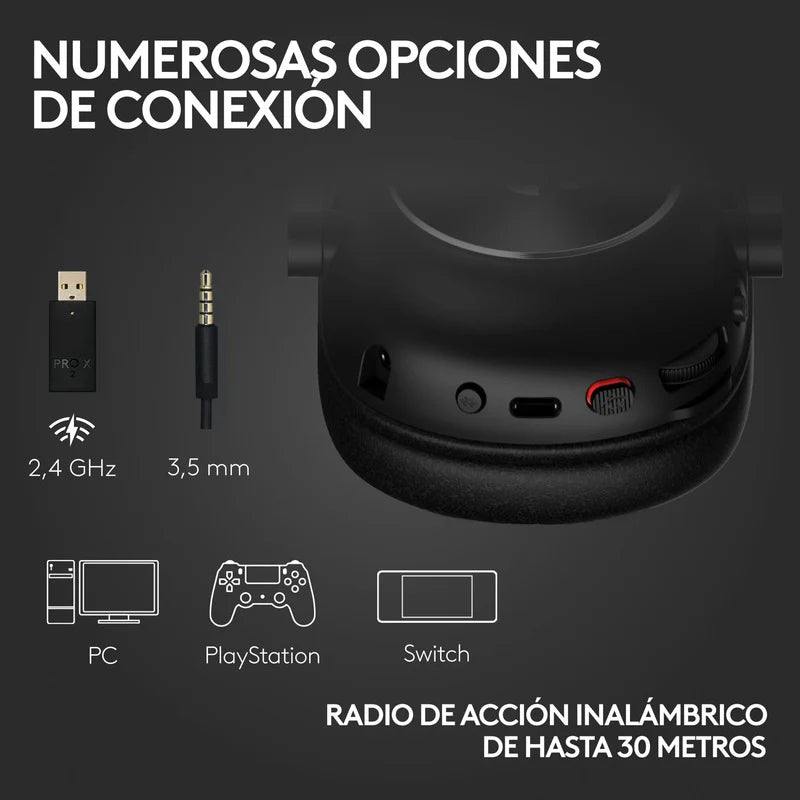 Diadema Gamer Logitech G Pro X 2 Inalámbrica - Negro
