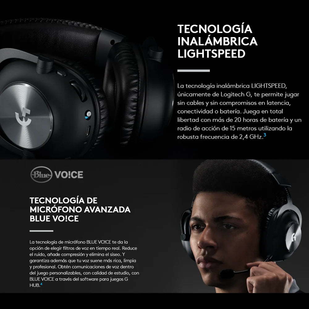 Logitech G Pro X Inalámbrica Diadema Gamer Profesional