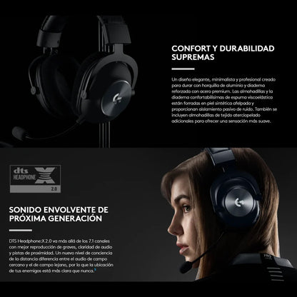 Logitech G Pro X Inalámbrica Diadema Gamer Profesional