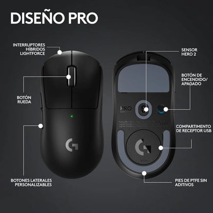 Mouse Gaming Inalámbrico Logitech G Pro X SUPERLIGHT 2 Negro