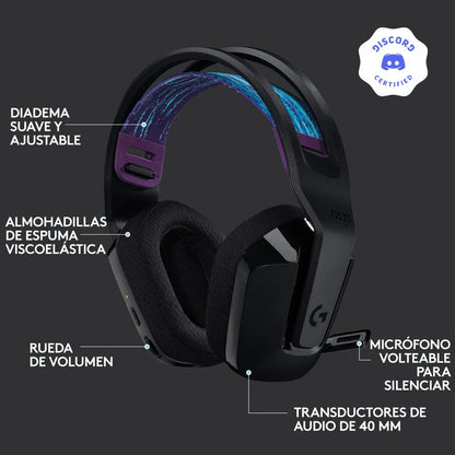 Auriculares inalámbricos Logitech g535 con micrófono Negro