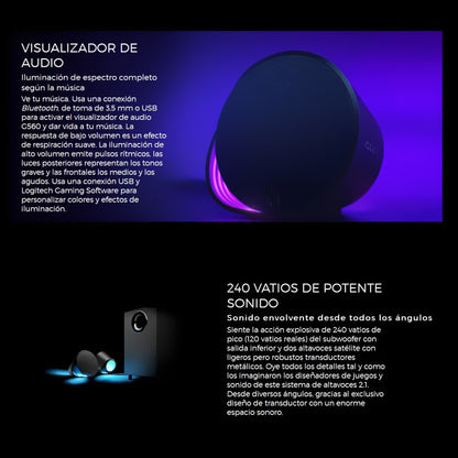 Parlantes Gamer Logitech G560 2.1 RGB LIGHTSYNC