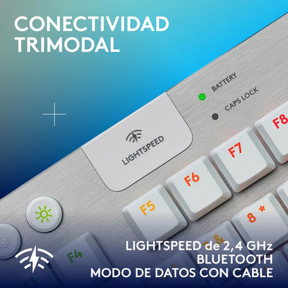 Teclado Gaming Logitech G915 X TKL LIGHTSYNC RGB Blanco