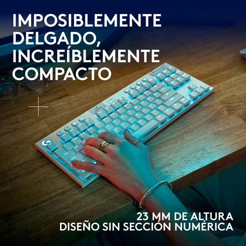 Teclado Gaming Logitech G915 X TKL LIGHTSYNC RGB Blanco