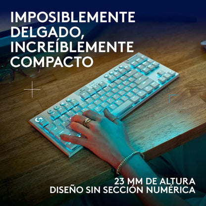 Teclado Gaming Logitech G915 X TKL LIGHTSYNC RGB Blanco