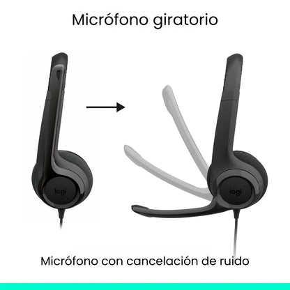 Diadema Logitech H390 Stereo Usb Typo-C - Negro