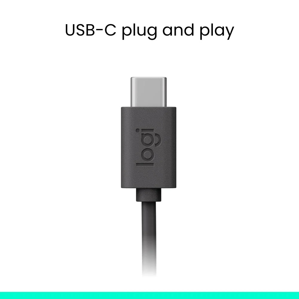 Diadema Logitech H390 Stereo Usb Typo-C - Negro