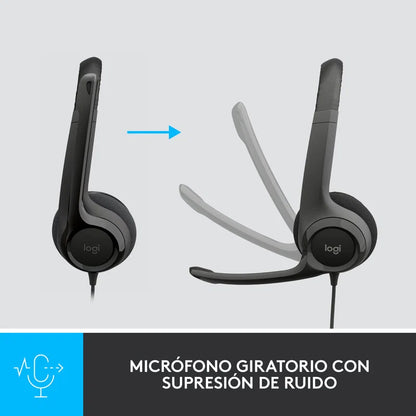 Audífonos / Diadema Con Micrófono Logitech Usb Headset H390