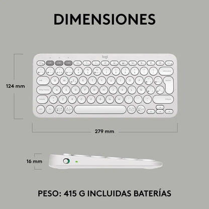 Teclado Inalámbrico Logitech K380s Bluetooth Pebble Keys