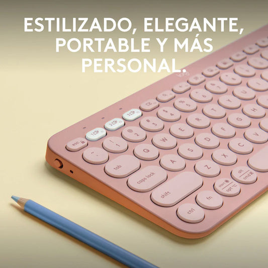 Teclado Inalámbrico Logitech K380s Bluetooth Pebble Rosa