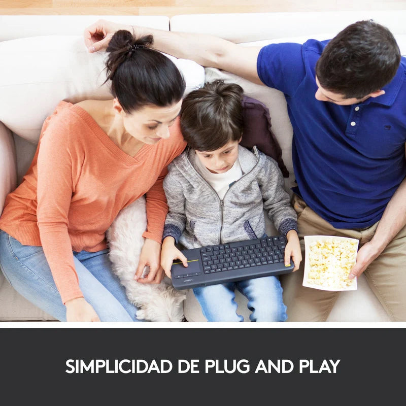 Logitech K400 Plus Teclado Inalambrico Touch Para Smart Tv