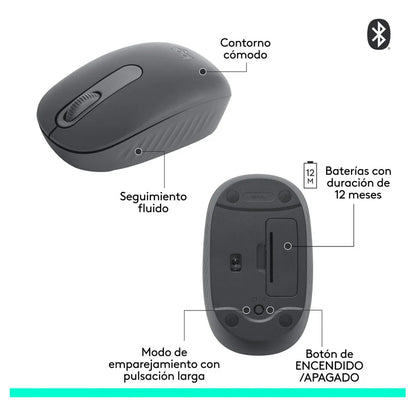 Mouse Inalámbrico Bluetooth Logitech M196 - Grafito