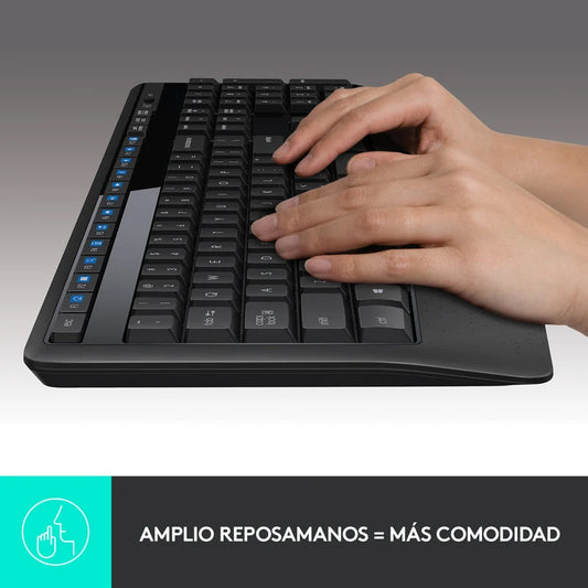 Combo Logitech Mk345 Teclado Y Mouse Inalambrico Español