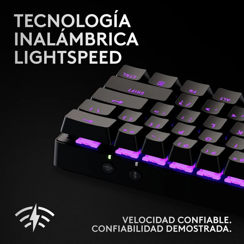Teclado Gaming Logitech Pro X 60 LIGHTSYNC 60% RGB - Negro