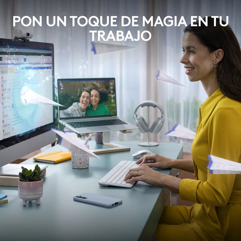 Teclado Inalámbrico Logitech Slim K950 Bluetooth - Blanco