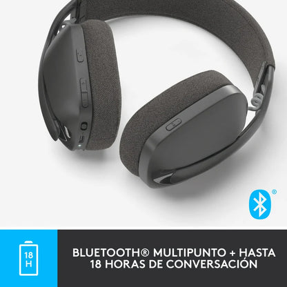 Diadema Logitech Zone Vibe 100 Bluetooth 5.2 Mac PC Negro